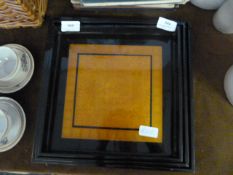 Three Oriental Style Paper Mache Trays