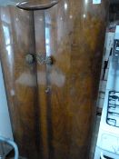 Deco Style Walnut Wardrobe