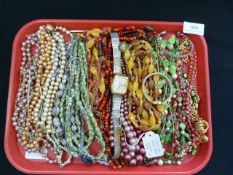Tray Containing Assorted Costume Jewellery