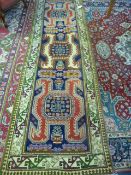 *Traditional Patterned 100% Wool Rug 290cm by 88cm RRP: £695