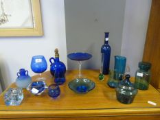 Collection of Blue Glass