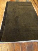 *Three Tier Pure Wool Rug 150cm by 240cm Black