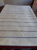 *100% Wool Cream and Pinstripe 230cm by 160cm Rug RRP: £395