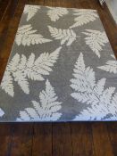 *Grey and Bone Fern Patterned Rug 230cm by 160cm RRP: £250