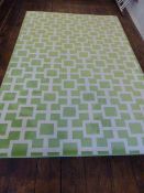 *Green and Beige Geometric Design 230cm by 160cm RRP: £250