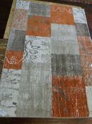 *Grey and Terracotta 120cm by 170cm Rug