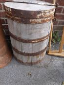 Lidded Wooden Barrel