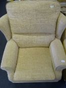 Cream Upholstered Easy Chair