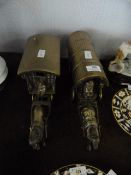 Two Brass Horse and Carriages