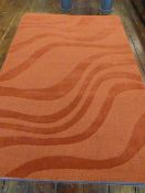 *Aero Ocean Design 100% Wool Pile Rug (Terracotta) 160cm by 230cm RRP: £200