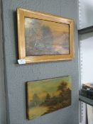 Two Early Oil on Canvases
