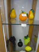 Collection of Glass Fruit Ornaments