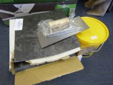 Approximately Camaro Poly Floor Tiles with Adhesive and Trowel