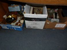 Three Boxes Containing Assorted Bric-a-Brac