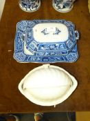 Victorian Serving Dish on Plate and An American Victorian Dish