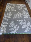 *Grey and Bone Coloured Fern Design Rug 230cm by 160cm RRP: £250