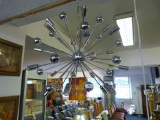 *Contemporary Chrome Ceiling Light