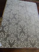*Cream and Taupe Patterned Rug 120cm by 170cm