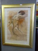 Gilt Framed Print Depicting Nude Man