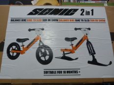 *Sonic Two-in-One Balance Bike to Sled