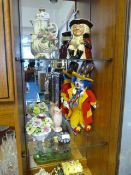Mixed Lot of Paperweights, Decorative Clown, Toby Jug, Horse and Carriage, Posi, Etc