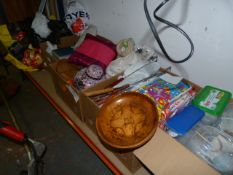 Four Boxes Containing Computer Printers, Decorative Ginger Jars, Barbeque Tools, Jewellery, Etc