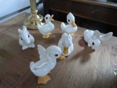 Four Decorative Ducks and Four Decorative Rabbits