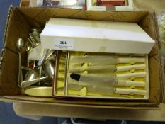Box Containing Assorted Silver Plated and Other Cutlery Sets