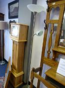 Chrome Standard Lamp with Frosted Glass Shade