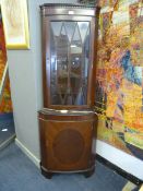 Mahogany Glazed Corner Cabinet