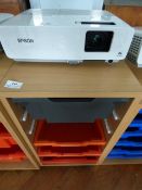 *Mobile Tray Storage Unit in Light Beech Finish