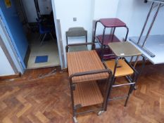 *Two Tier Trolley and Assorted Laboratory Stools