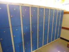 *Twenty Two Banks of Six Cubicle Lockers