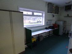 *Contents of Teachers Office Which Includes 6' Coffee and Cream Stationery Cabinet, Two Four