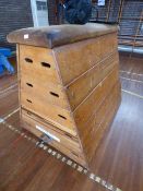 *Leather Topped Sectional Vaulting Horse By Game Cock