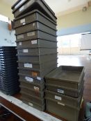 *Nineteen Stackable Plastic Boxes