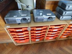 *Mobile Tray Storage Unit in Light Beech Finish