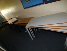 *Thirteen Square Legged Stackable School Tables
