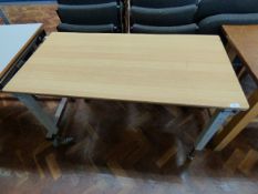 *Adjustable Height Worktable with Light Beech Top