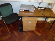 *Toshiba Combi DVD and Video Player, Table and Three Drawer Stand Alone Drawer Pedestal