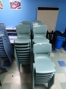 *Sixty Six Green Stackable Plastic Chairs