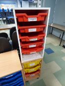 *Mobile Plastic Tray Rack and Trays