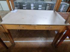 *Formica Topped Teachers Desk over Two Drawers