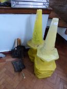 *Five Hand Shovels and Wet Floor Cones