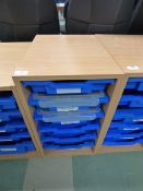 *Mobile Plastic Tray Rack and Trays
