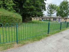 *Twenty 9'x3' Bow Top Galvanised Fencing Panels with Double Access Gate