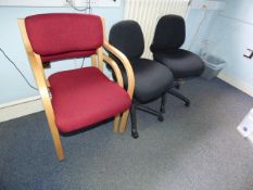 *Contents of the Deputy Heads Office Which Includes; Two Beech Framed Stackable Chairs and Two