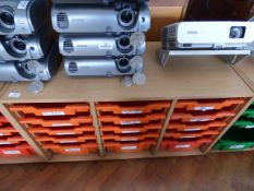 *Mobile Tray Storage Unit in Light Beech Finish