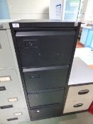 *Four Drawer Foolscap Filing Cabinet Black