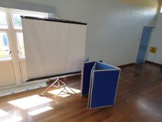 *Blue Display Screen and a Projection Screen